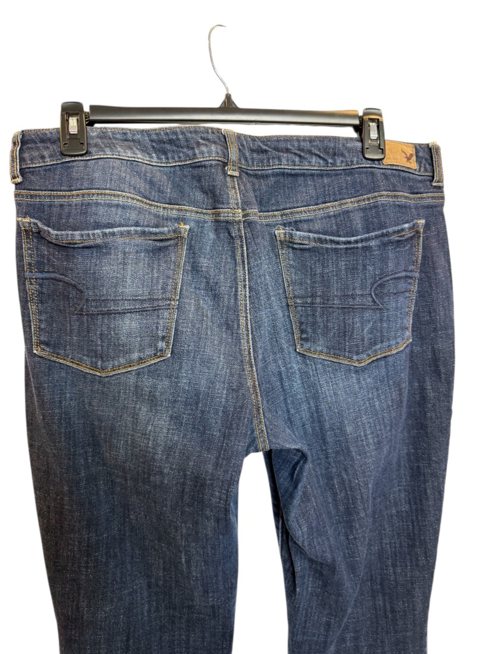 American Eagle Outfitters High Rise Skinny Stretch Dark Whisker Jeans 18 Long - Picture 3 of 12